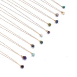 October Birthstone Necklace (Pink Opal)