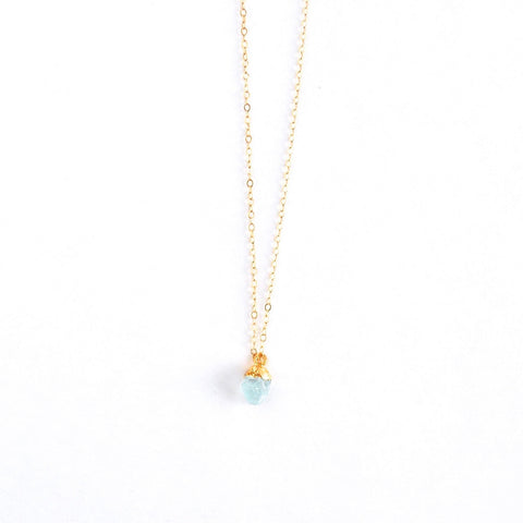 March Birthstone Necklace (Aquamarine)