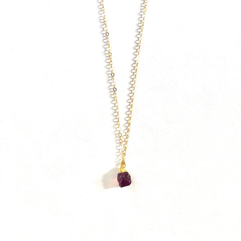 January Birthstone Necklace (Garnet)
