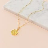 Leandra Evil Eye Coin Necklace