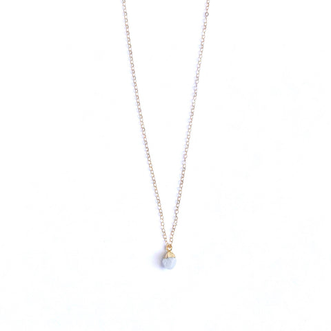 June Birthstone Necklace (Moonstone)