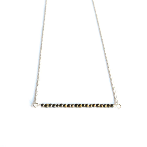 Naples Silver Pyrite Necklace