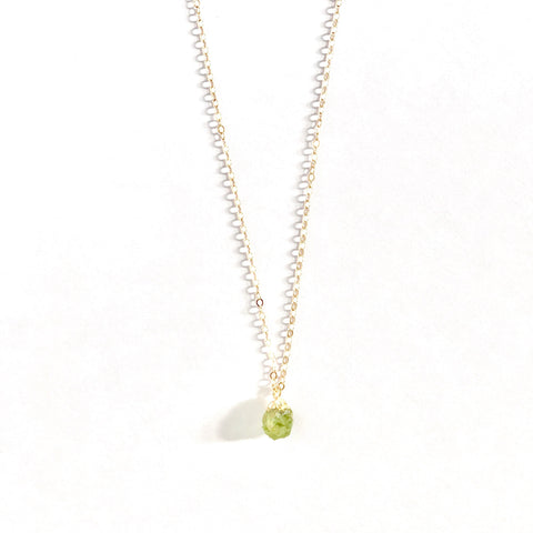 August Birthstone Necklace (Peridot)