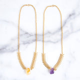 Valencia Citrine Statement Necklace