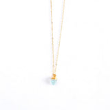 March Birthstone Necklace (Aquamarine)